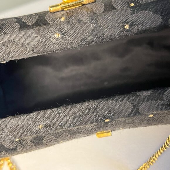 Inge Christopher Floral Evening Purse w/Chain Shoulder Strap Whimsy Coquette Gir - Picture 6 of 8